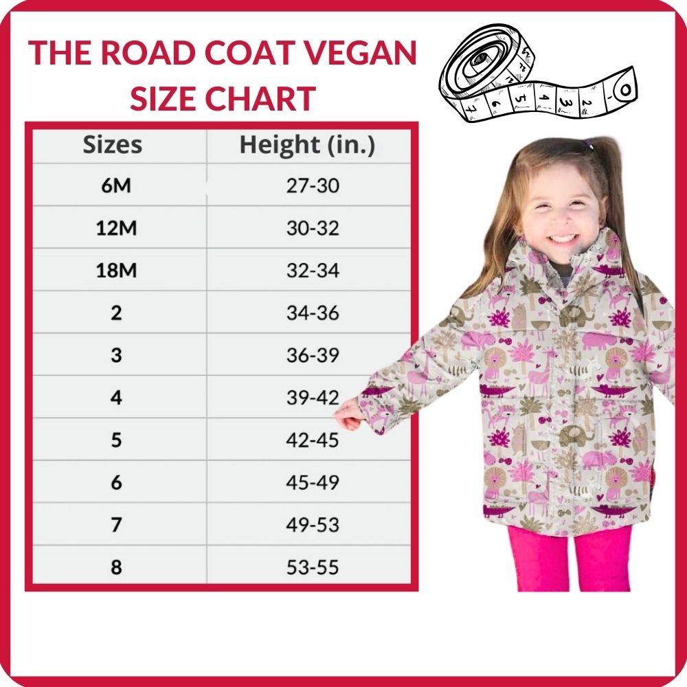 Car Seat Coat | The Road Coat Vegan - Safari Print