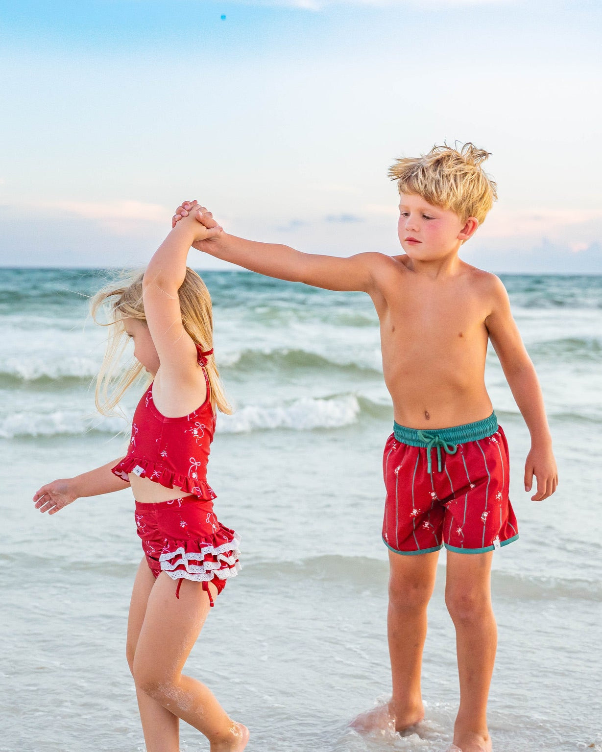 *PREORDER* Santa's Sleigh Bows High Waisted Bikini - By Baano