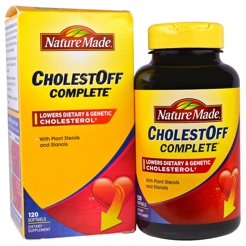 Nature Made CholestOff Complete, Dietary Supplement For Heart Health Support, 120 Softgels, 20 Day Supply