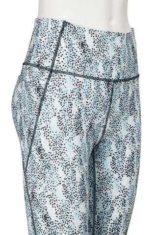 Nanette Lepore Play Mid Waist Pointillist Print Side Pocket 7-8 Spandex Legging - By Baano