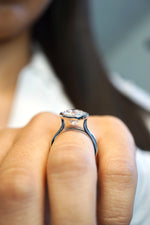 4.5ctw Round Cut Moissanite Bezel Set Solitaire Engagement Ring Ring Deluxe Fine Jewelry