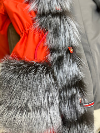 Genuine Silver Fox Fur Rabbit Fur Insulated Parka - By Baano
