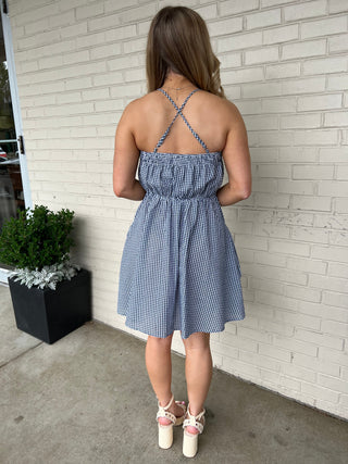 Caroline Gingham Mini Dress