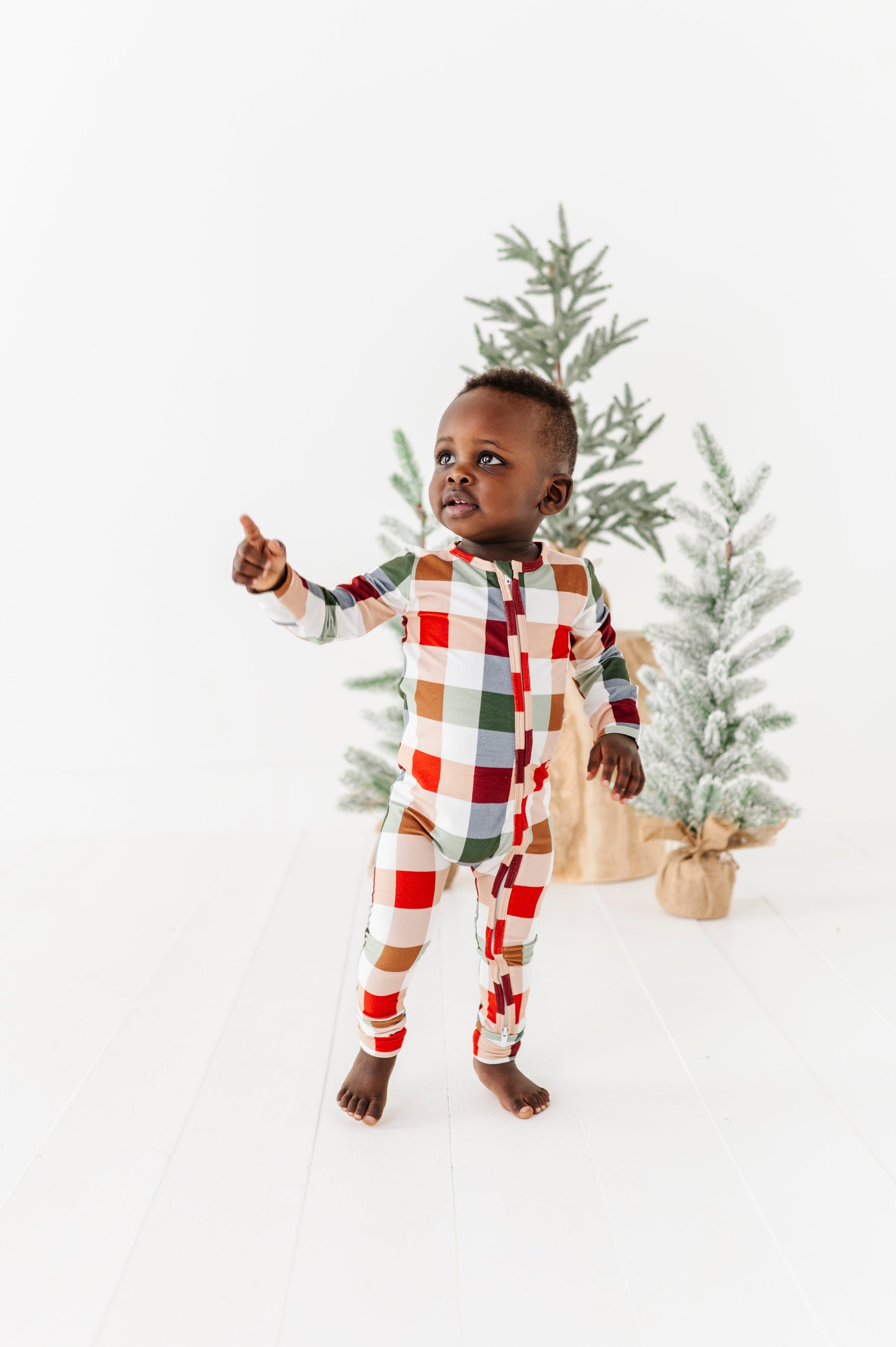 Holiday Plaid | ZIP ROMPER - By Baano