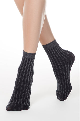Socks Conte Fantasy - Lurex Stripe - By Baano