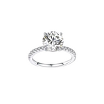 3.0ct Round Cut Moissanite Accented Engagement Ring Ring Deluxe Fine Jewelry