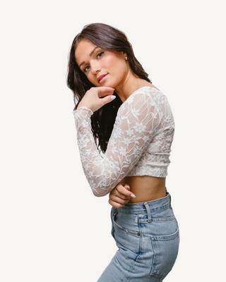 Full Lace Long-Sleeved Halftee - By Baano