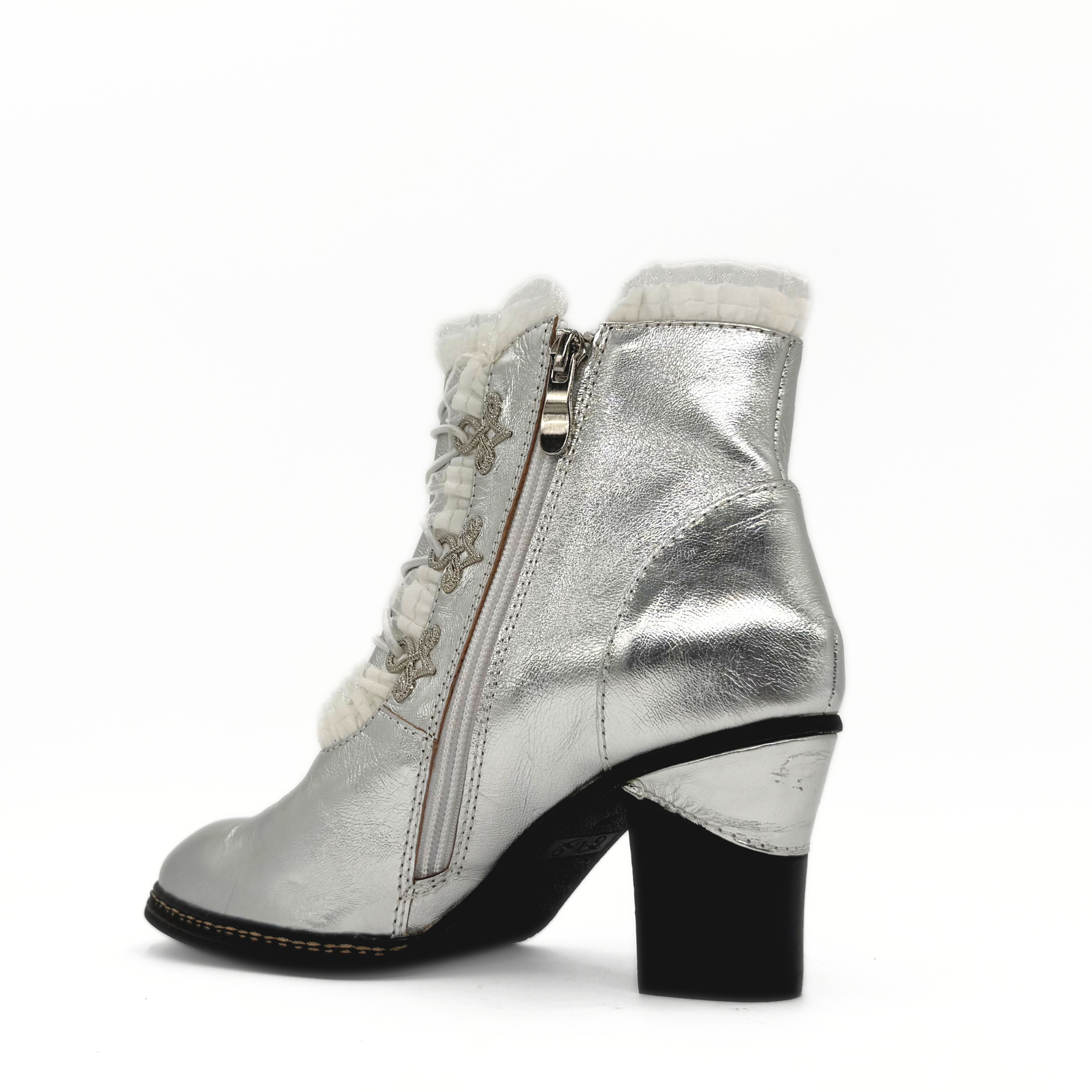 Galleria Metallic Victorian Booties Chelsea Crew