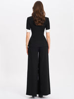 Aleeza Black Wide Leg Suit Pants Miss Circle