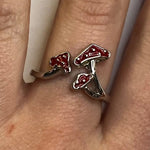 RED MUSHROOM RING (ADJUSTABLE)