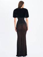 Kori Black Faux Fur Micro Bolero Miss Circle