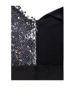 Silver Night Black Sequin Crepe Tuxedo Blazer Dress