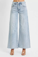 Risen High Rise Ankle Wide Palazzo Jeans Women