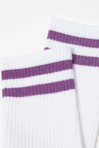 Conte Cotton Long Socks Active 157 - Lurex Stripes - By Baano