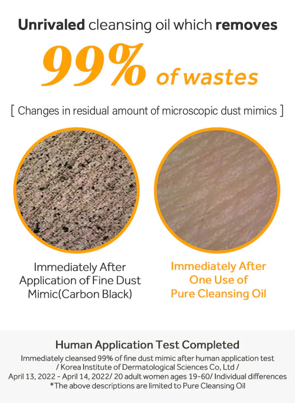 Pure Cleansing Oil 6.7 fl oz - Blackhead Melting, Daily Makeup Removal with Argan Oil