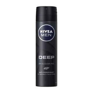 Nivea Men Deep Black Carbon Darkwood 48hr Antiperspirant 150 Ml