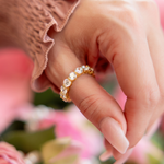 Evelyn Eternity Ring in Gold - Bold and Beautiful Attention Grabber