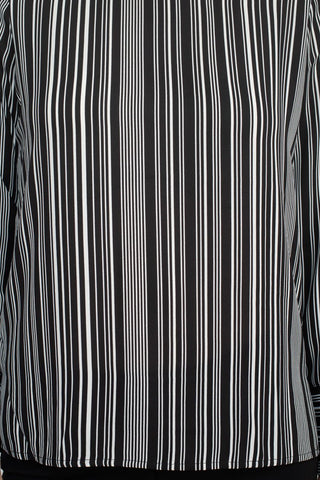 Counterparts Boat Neck Cuffed Long Sleeve Stripe Print Crepe Top - Glamourous Grace