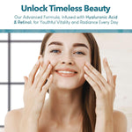 Hyaluronic Acid & Retinol Serum - Revitalizing Anti-Aging, Radiant Glowing Complexion, Wrinkle Reduction - Dermatologist Tested, Korean Skin Care, Clean Beauty - 1.69 Fl. Oz