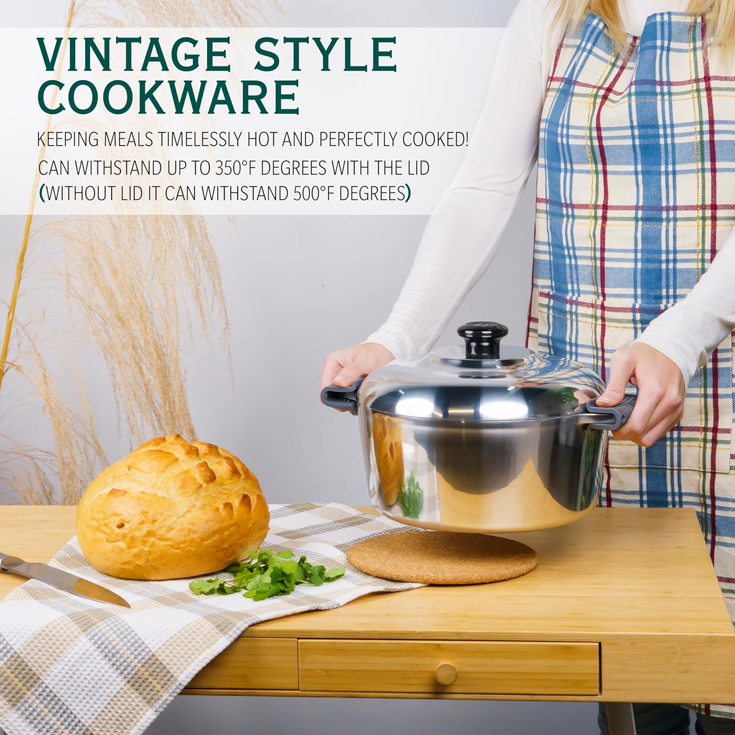 3 Quarts Round Dutch Oven with Lid - By Baano