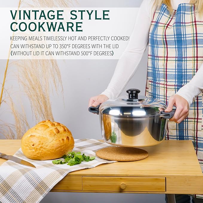 5 Quarts Round Dutch Oven with Lid - By Baano