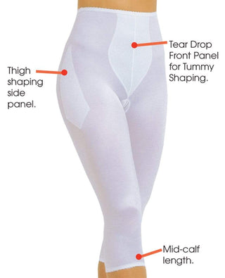 Style 920 | Capri Pant Liner Light Shaping | Satin 4-Way Stretch Rago Shapewear