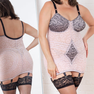 Style 9357 | Body Briefer Extra Firm Shaping  - Pink/Black Rago Shapewear