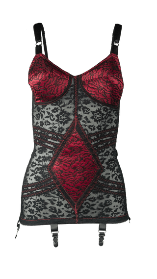 Style 9357 | Body Briefer Extra Firm Shaping  - Red/Black Rago Shapewear