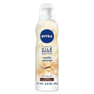 Nivea Vanilla Caramel Foaming Silk Mousse Body Wash - 6.8oz