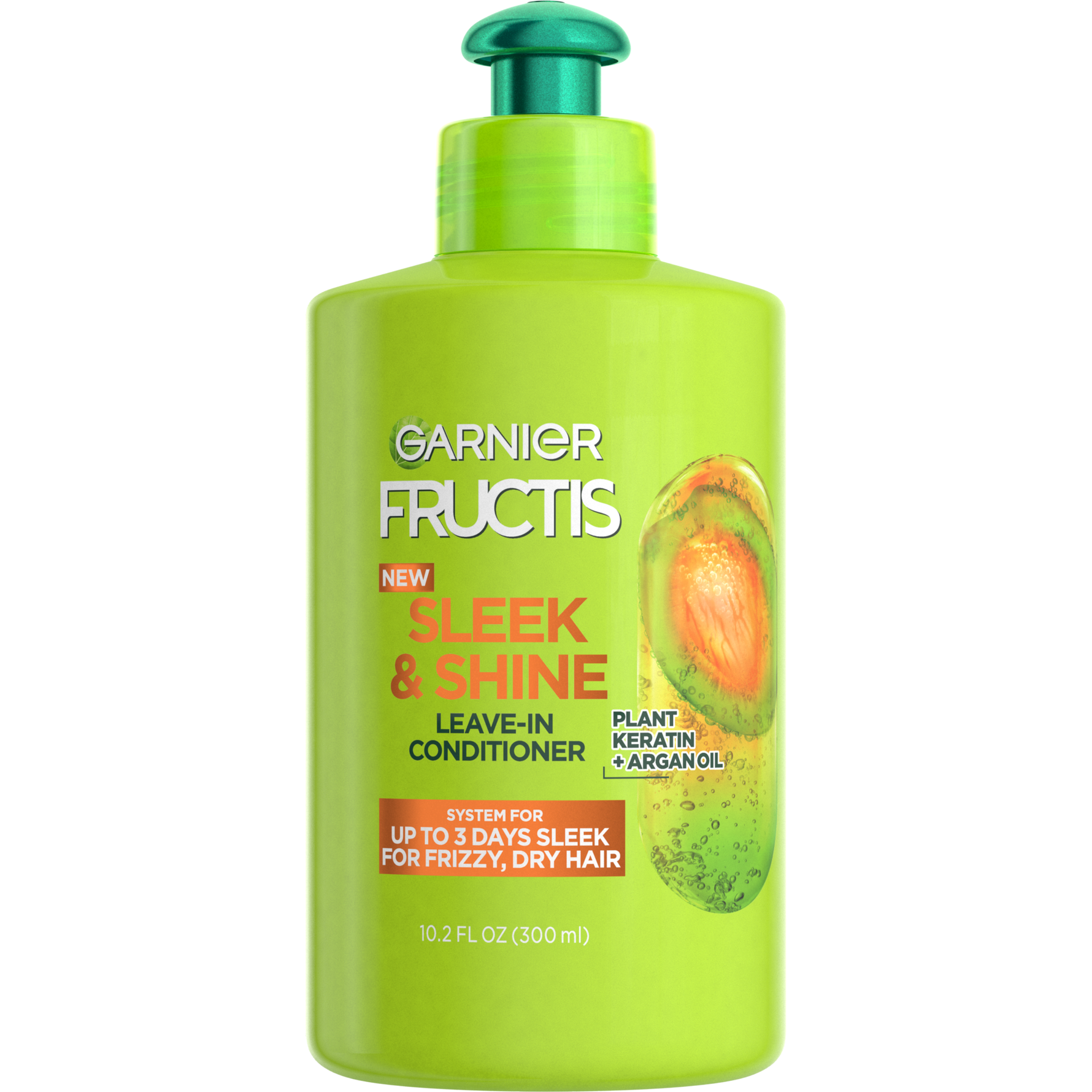 Fructis Garnier Sleek & Shine Intensely Smooth Leave-In Conditioning Cream, 10.2 Fl Oz