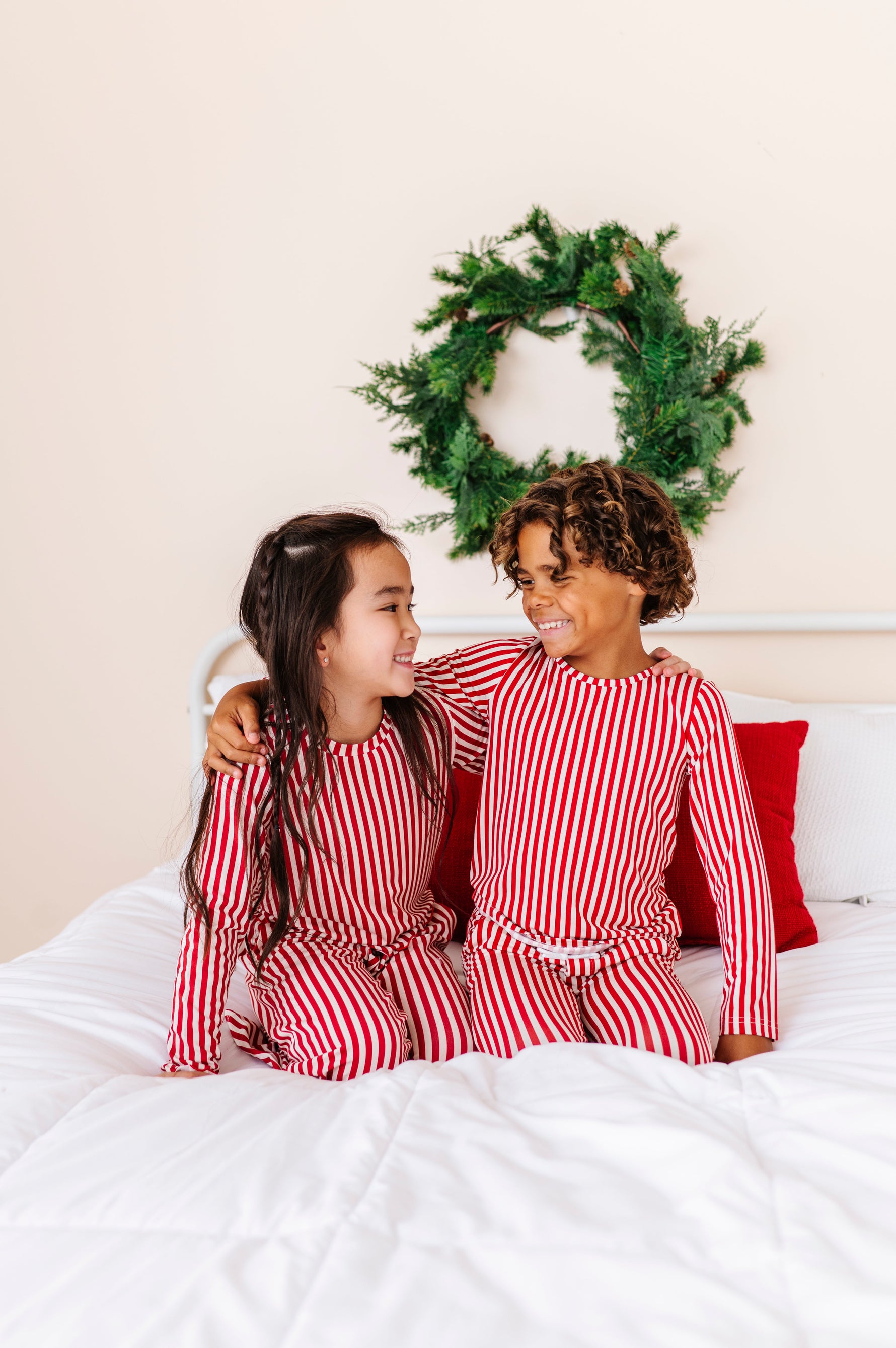 Red Stripes | GIRLS WIDE-LEG SET - By Baano