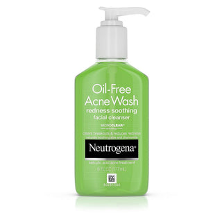 Neutrogena Oil Free Acne Wash, Redness Soothing Facial Cleanser, 6 Fl Oz (177 Ml)