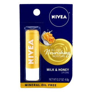 Nivea A Kiss Of Milk & Honey Natural Defense & Soothing Lip Care 0.17 Oz