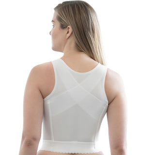 Style 9603 | Front Closure Back Support Long Line Bra - White Rago Shapewear