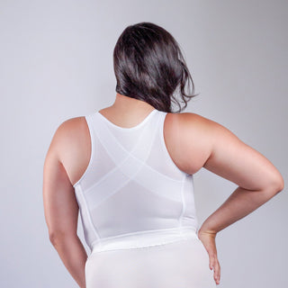 Style 9603 | Front Closure Back Support Long Line Bra - White Rago Shapewear
