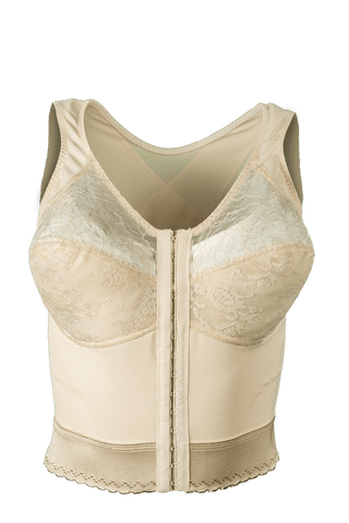 Style 9603 | Front Closure Back Support Long Line Bra - Blush Rago Shapewear