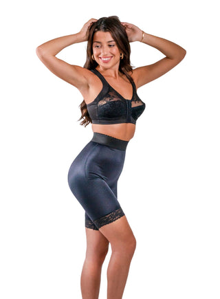 Style 518 | High Waist Light Shaping Bike Short | Satin 4-Way Stretch with Built-In Panty Rago Shapewear