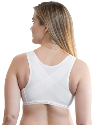Style 9605 | Front Closure Back Support Bandeau Bra - White Rago Shapewear