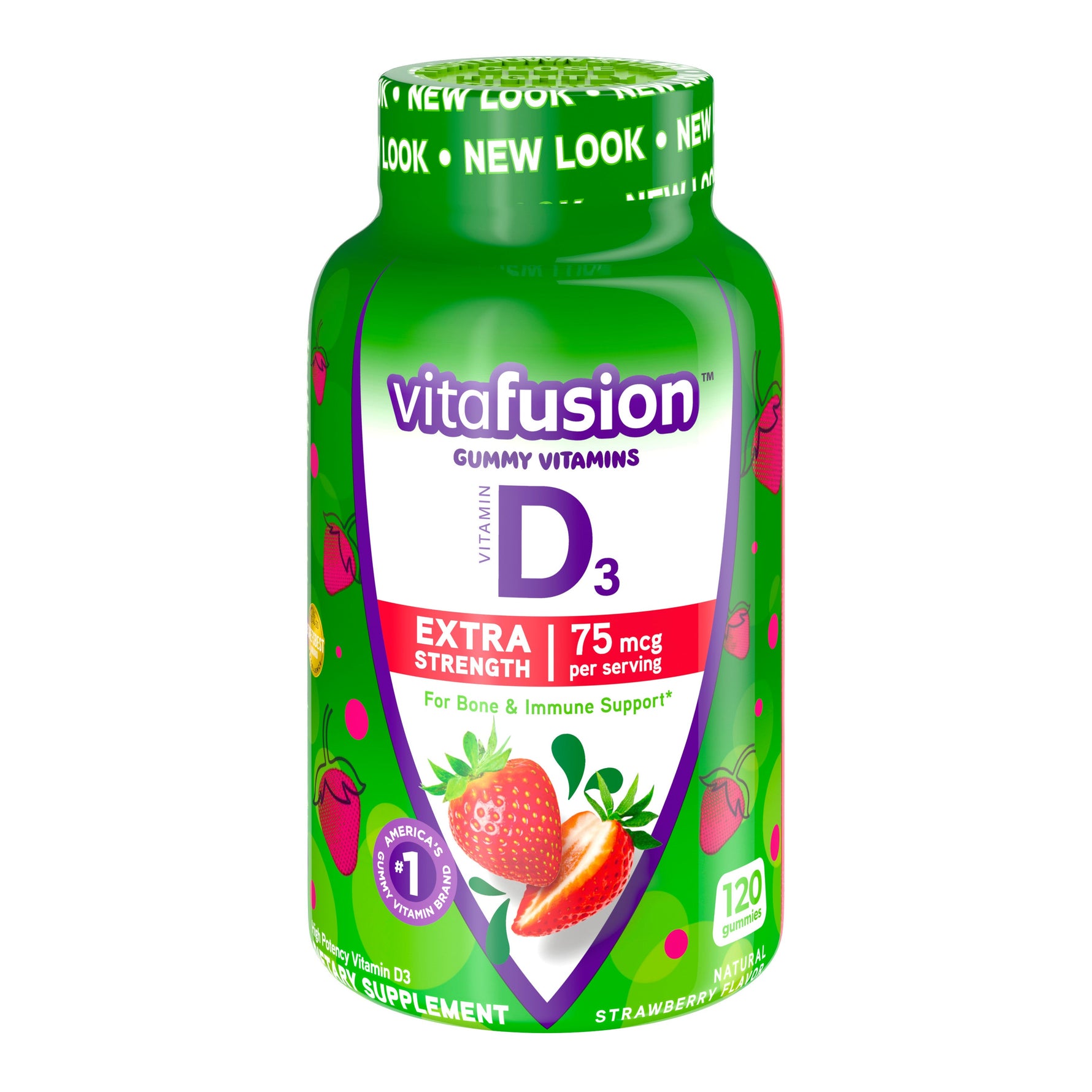 Vitafusion Extra Strength Vitamin D3 Gummy Vitamins Strawberry