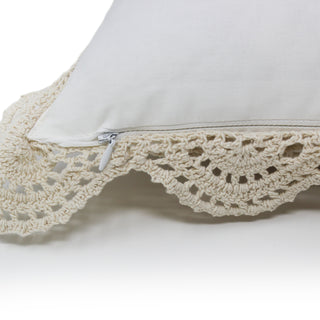 Hand Made Crochet Cotton Boudoir Pillow