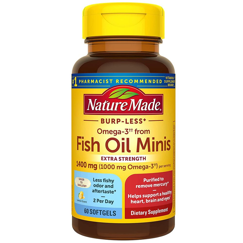 Nature Made Extra Strength Burp Less Omega 3 Fish Oil 1400 Mg Minis