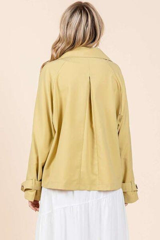 Mittoshop Double Breasted Long Sleeve Trench Coat Jacket - By Baano