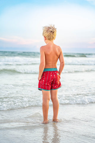 *PREORDER* Santa's Sleigh Stripes Swim Shorts