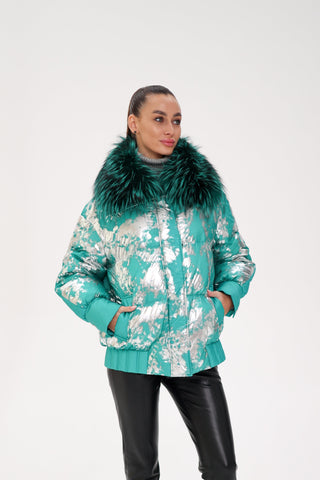 Glacier Fox Collar Down Fill Puffer - By Baano
