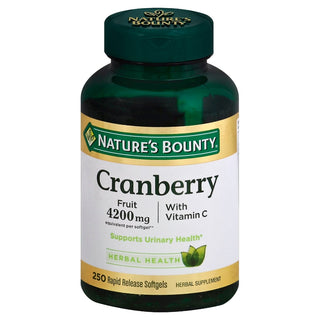 Nature's Bounty Herbal Health Cranberry Rapid Release Softgels With Vitamin C, 4200 Mg