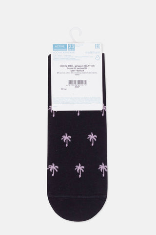 Cotton Ankle Socks Conte Active - 589 Palm Trees - By Baano