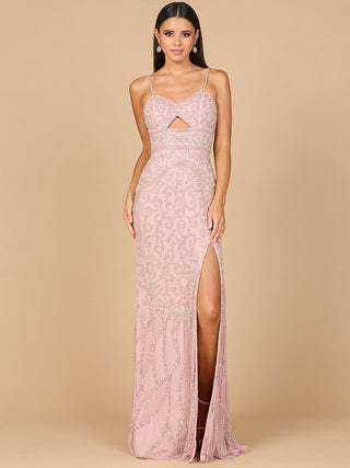 Embellished Gown with Slit And Low Back - By Baano