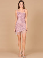 Asymmetrical Cocktail Fringe Dress - By Baano