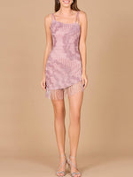 Asymmetrical Cocktail Fringe Dress