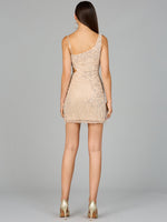 Faux One Shoulder Fringe Cocktail Dress - By Baano